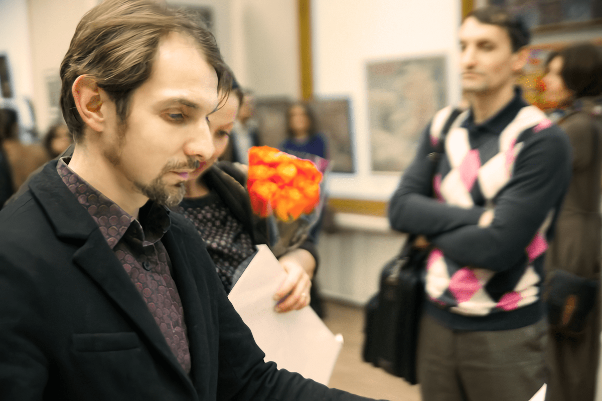 Алексей Гиляров на выставке «Наследники».